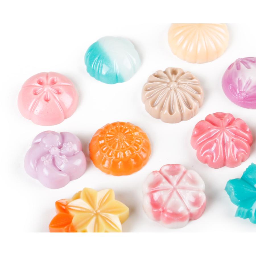 シリコンモールド カボション フラワーカボション 和菓子風 ねり