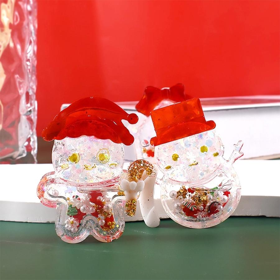 Aハンドメイド　ジンジャーマンシェイカーキーホルダー　クリスマスシャカシャカ Bハンドメイド ジンジャーマンシェイカーキーホルダー クリスマス