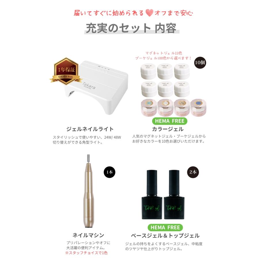 改良版【宅配便送料無料】豪華 スターターキット A 48W角型ネイル