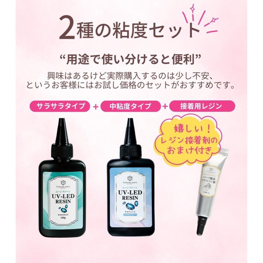 接着用レジンのおまけ付き ムーンストーン レジン液 サラサラタイプ 中