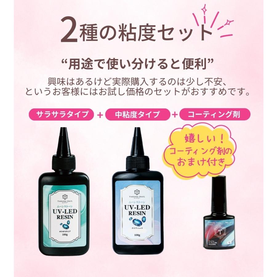 レジンコーティングのおまけ付き ムーンストーン レジン液 サラサラ