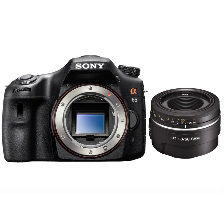 ソニー SONY α65 DT 50mm 1.8 単焦点レンズセット デジタル一眼レフカメラ 中古 ボディ内手振れ補正 :65-50-5