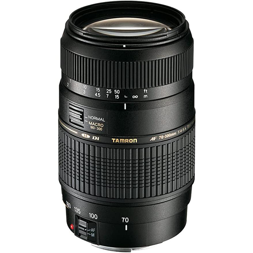 タムロン TAMRON AF 70-300mm F4-5.6 Di MACRO キヤノン用 望遠ズームレンズ フルサイズ対応 A17E 中古｜takaranoomise