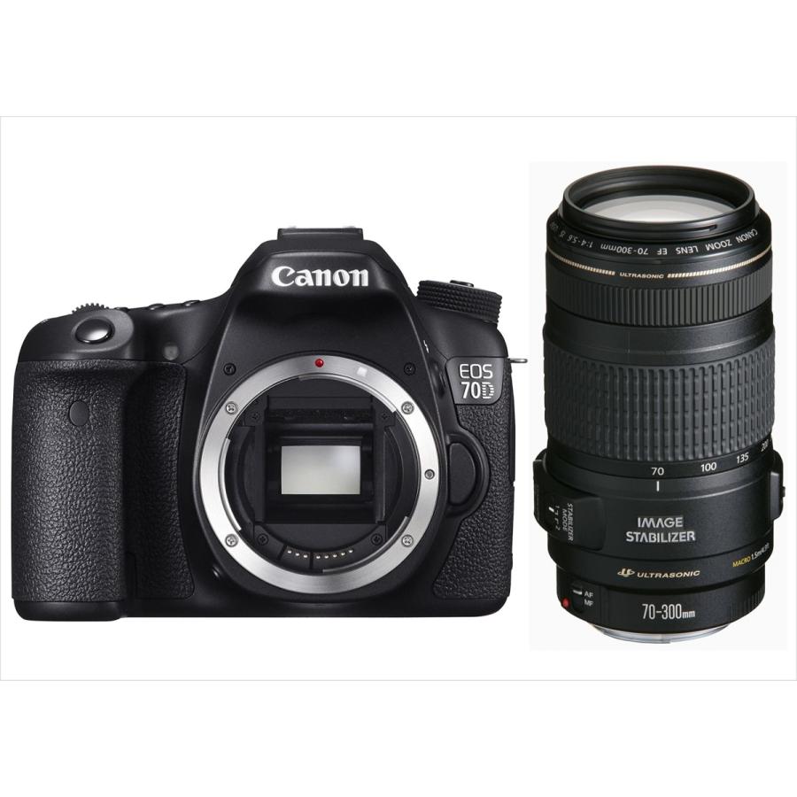 キヤノン Canon EOS 70D EF 70-300mm IS 手振れ補正望遠レンズセット デジタル一眼レフカメラ 中古｜takaranoomise