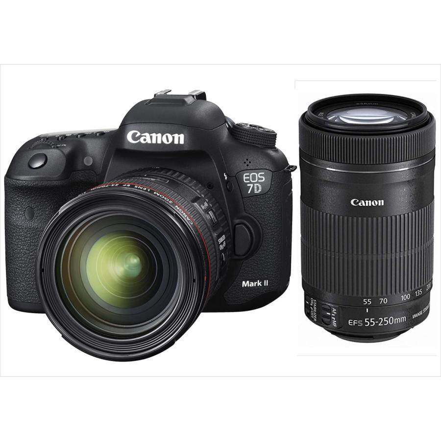 キヤノン Canon Eos 7d Mark Ii Ef 24 70mm L Is Usm Ef S 55 250mm Is Stm ダブルレンズセット デジタル一眼レフカメラ 中古 7dmark2 24 70 55 250 5 トレジャーカメラ 通販 Yahoo ショッピング