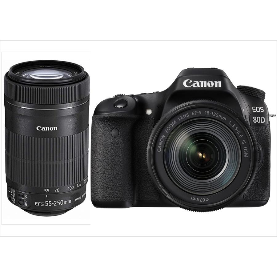 キヤノン Canon EOS 80D EF-S 18-135mm EF-S 55-250mm IS STM デジタル