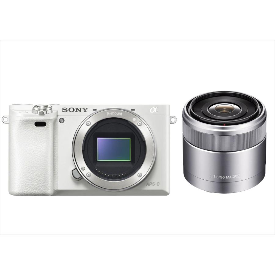 ソニー SONY α6000 ホワイトボディ E 30mm 3.5 単焦点 レンズセット