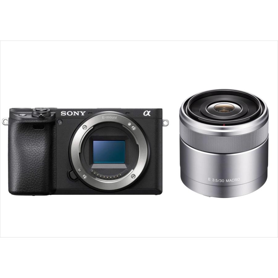 ソニー SONY α6400 ブラックボディ E 30mm 3.5 シルバー 単