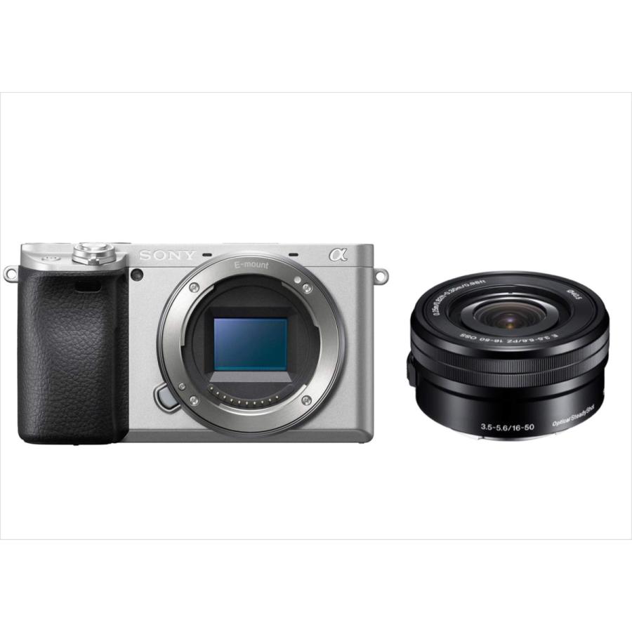 ソニー SONY α6400 シルバーボディ E 16-50mm 黒 レンズセット ミラー