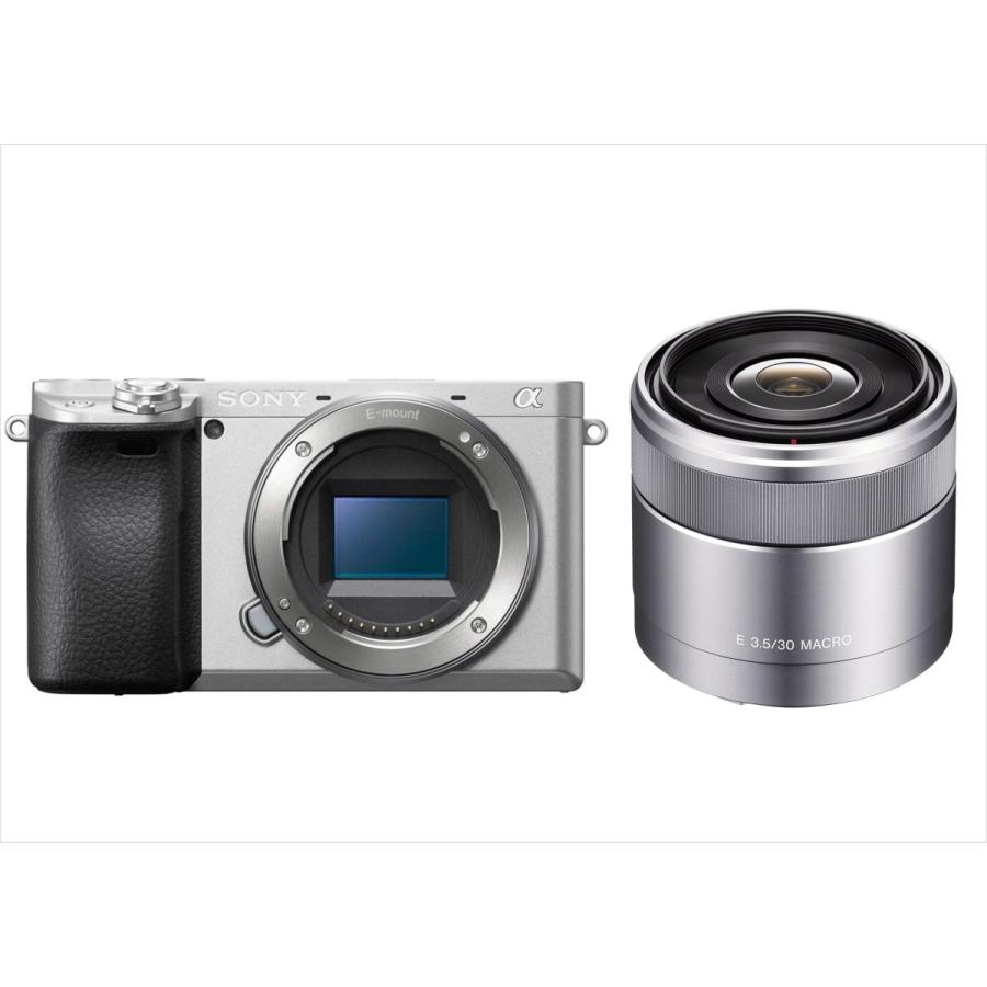 ソニー SONY α6400 シルバーボディ E 30 3.5 シルバー 単焦点 レンズ 