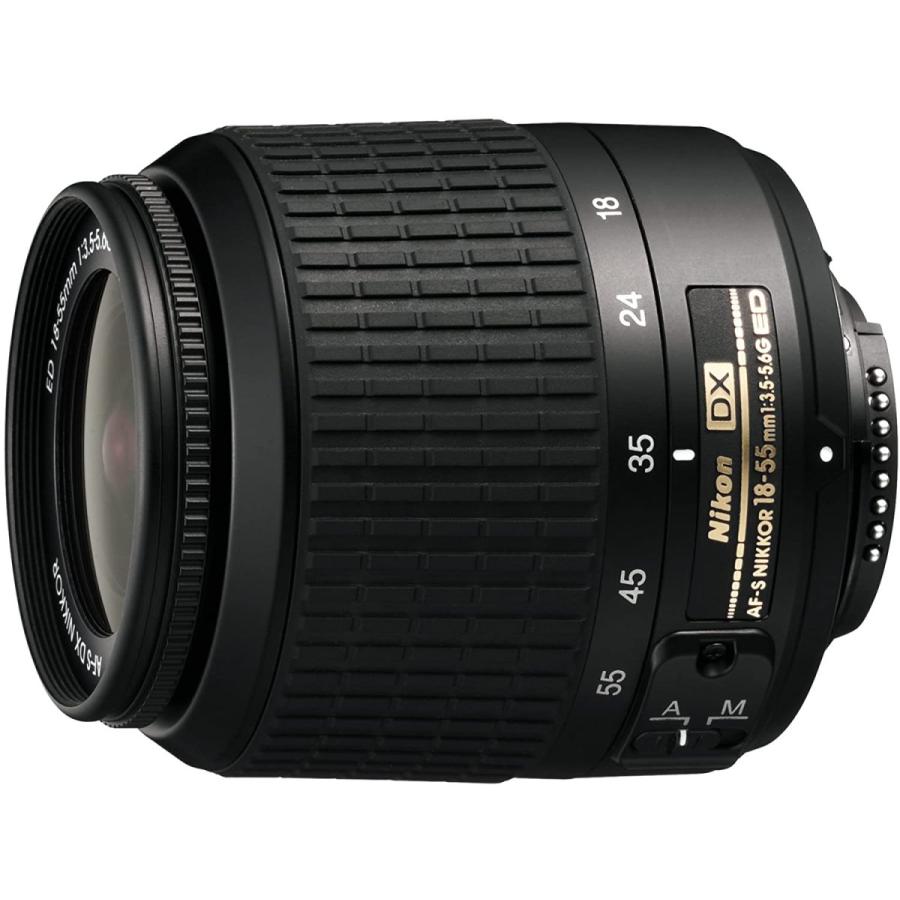 ニコン Nikon AF-S DX Zoom Nikkor ED 18-55mm F3.5-5.6G ブラック デジタル一眼レフ用｜takaranoomise