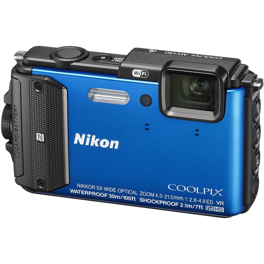 交換無料！ ニコン Nikon デジタルカメラ COOLPIX AW130 ブルー 中古
