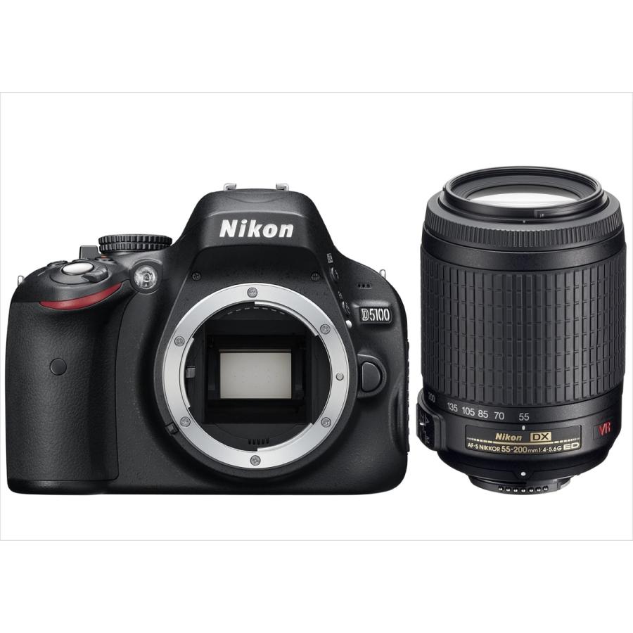 Nikon D5100 本体 + AF-S 55-200mm望遠レンズセット