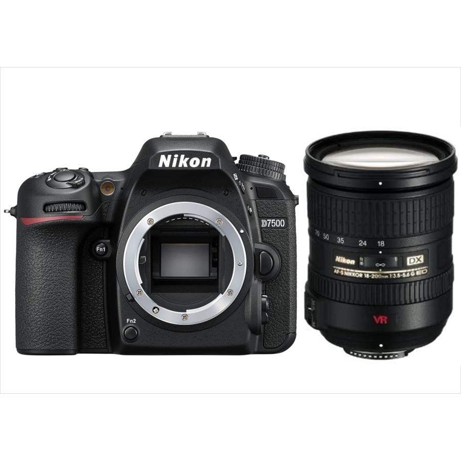 ニコン Nikon D7500 AF-S 18-200mm VR 手振れ補正高倍率レンズセット 中古