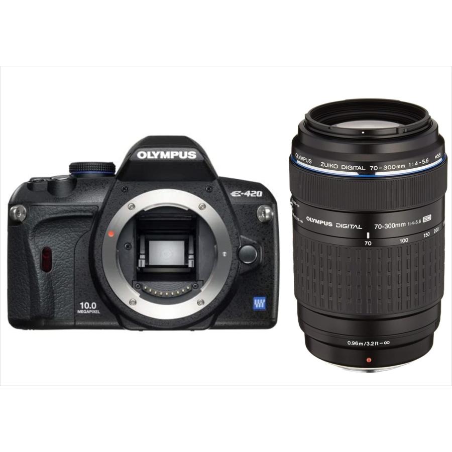 オリンパス OLYMPUS E420 ZUIKO 70300mm 超望遠レンズセット フォーサーズ 中古 E420703005
