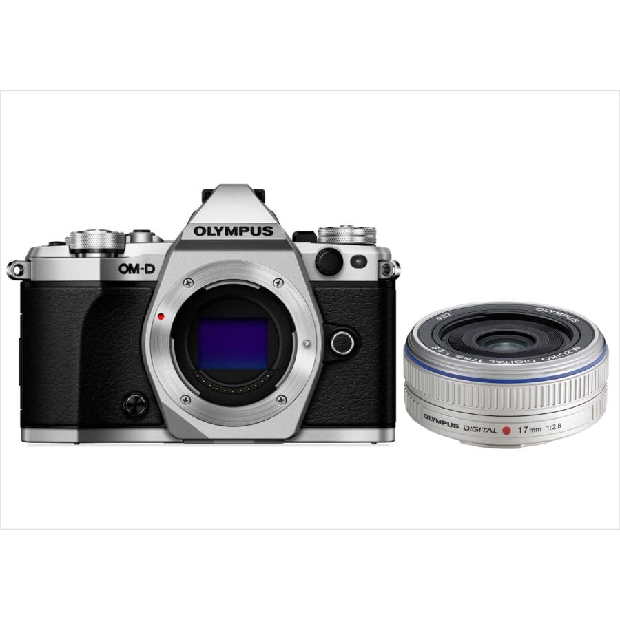 オリンパス OLYMPUS OM D E M5 MarkII シルバーボディ 17mm 2.8 