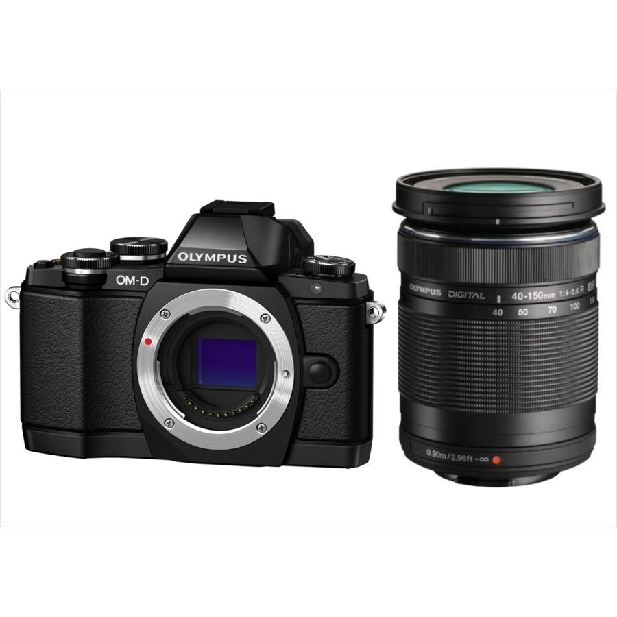 オリンパス OLYMPUS OM-D E-M10 ブラックボディ 40-150mm 黒 望遠