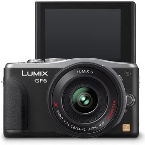 パナソニック Panasonic Lumix DMC-GF6 ブラック レンズキット 超極上美品  自撮り ミラーレス ガイド本 SDカード付き｜takaranoomise