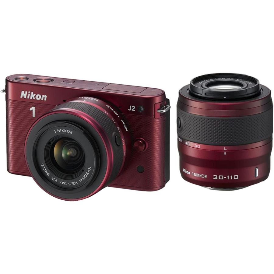 ニコン Nikon 1 J2 1030mm 30110mm ダブルズームキット レッド ミラーレス一眼 中古 カメラ J2Wred