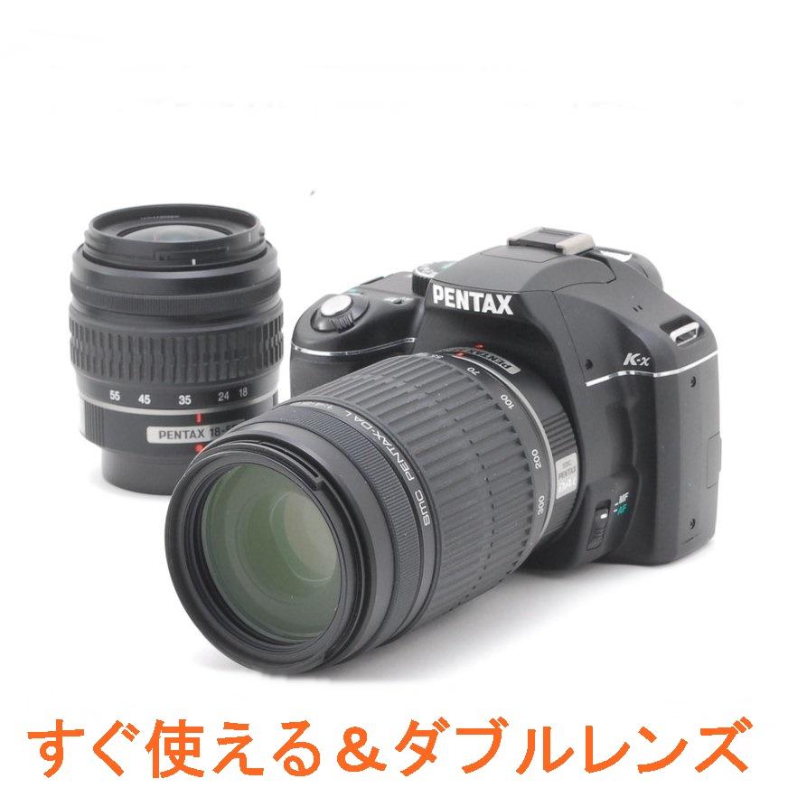 ペンタックス Pentax K X 18 55mm 55 300mm ダブルレンズセット デジタル一眼レフ カメラ 中古 ブラック 初心者おすすめ Wi Fi K X D トレジャーカメラ 通販 Yahoo ショッピング