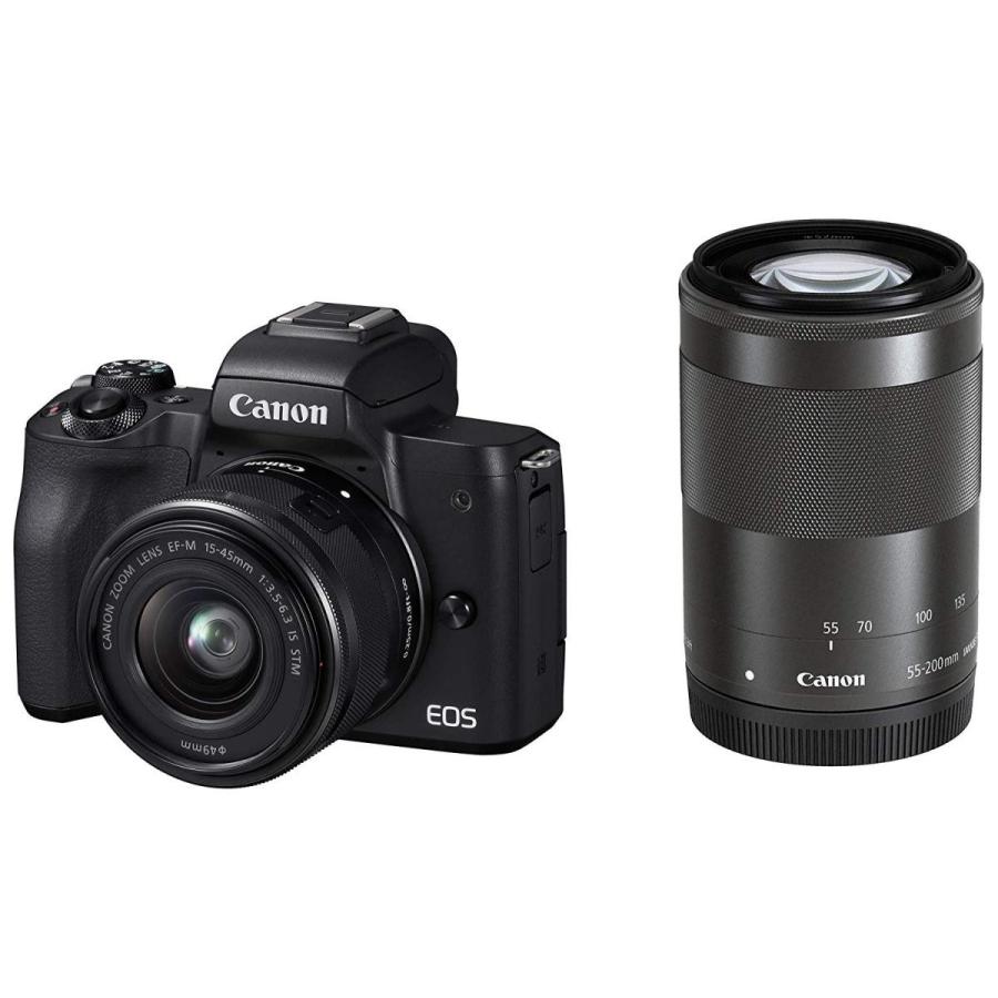 ☆新品級☆Canon EOS Kiss M レンズキット 新品SDカード付き！ EOS Kiss キヤノン Canon ミラーレス一眼 M レンズキット ホワイト SD