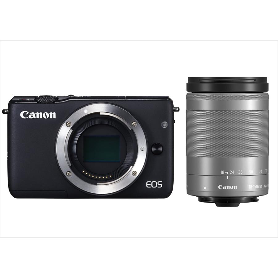 キヤノン EOS M10 ブラックボディ EF-M 18-150mm シルバー レンズセット ミラーレス一眼 中古