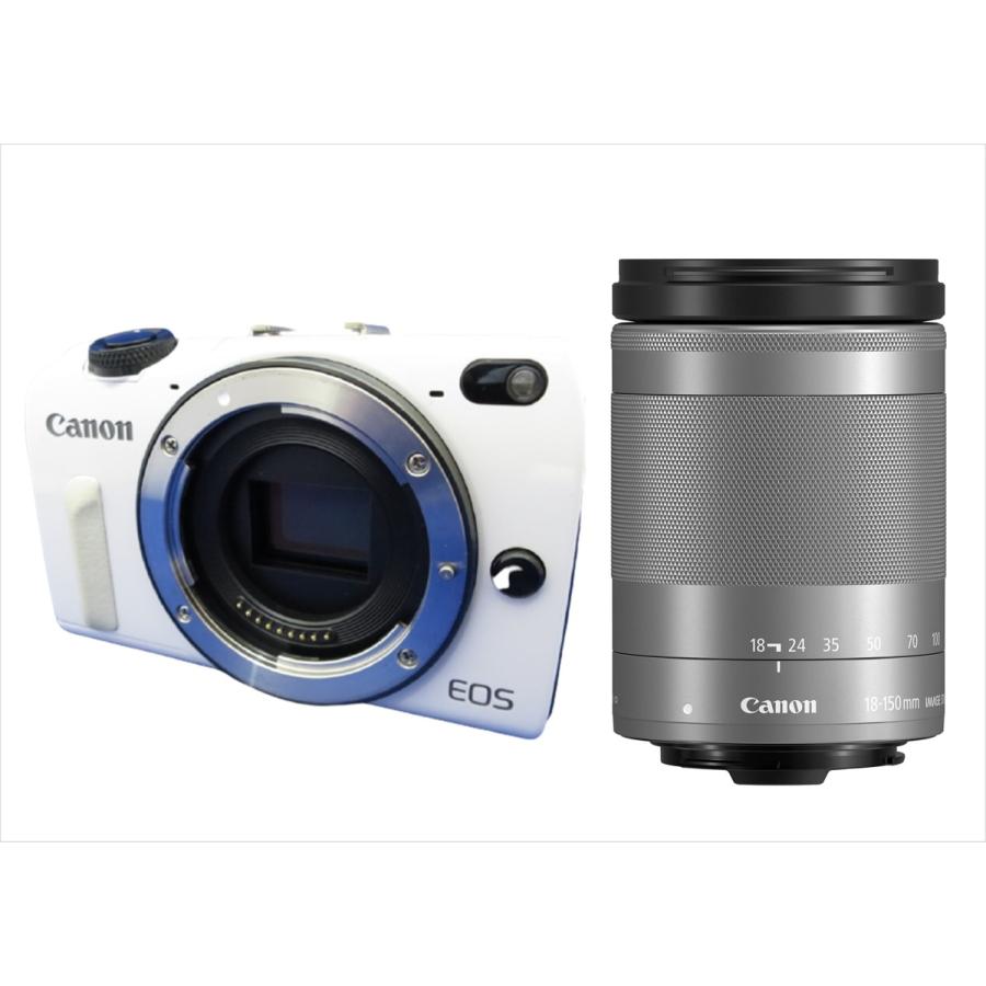 安心 保証 キヤノン EOS M2 ホワイトボディ EF-M 18-150mm シルバー 高