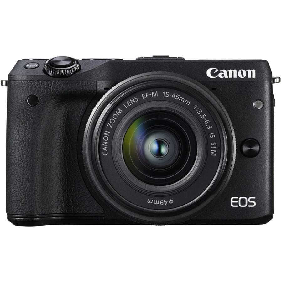 キヤノン Canon EOS M3 レンズキット ブラック EF-M 15-45mm F3.5-6.3 IS STM 付属 ミラーレス一眼カメラ 中古｜takaranoomise