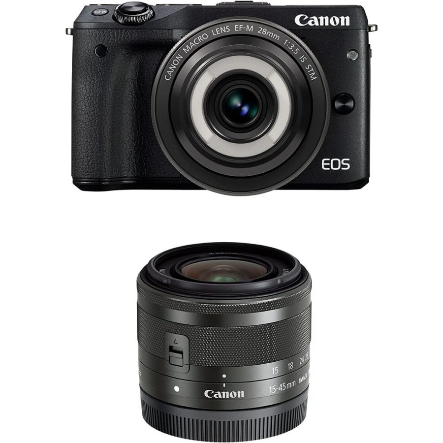 Canon EOS M3 レンズキット 15-45mm ブラック EOS M キヤノン Canon ミラーレス一眼 M3 レンズキット ブラック