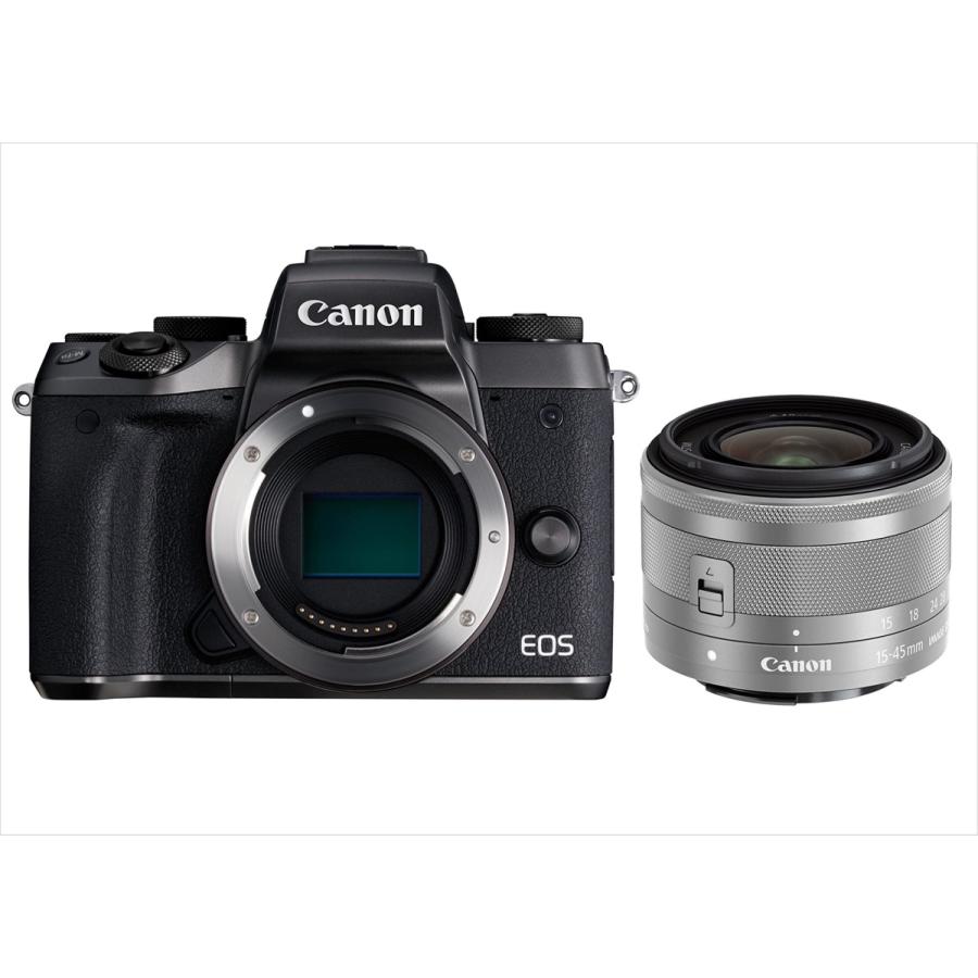 キヤノン EOS M5 ブラックボディ EF M 15 45mm シルバー レンズセット 