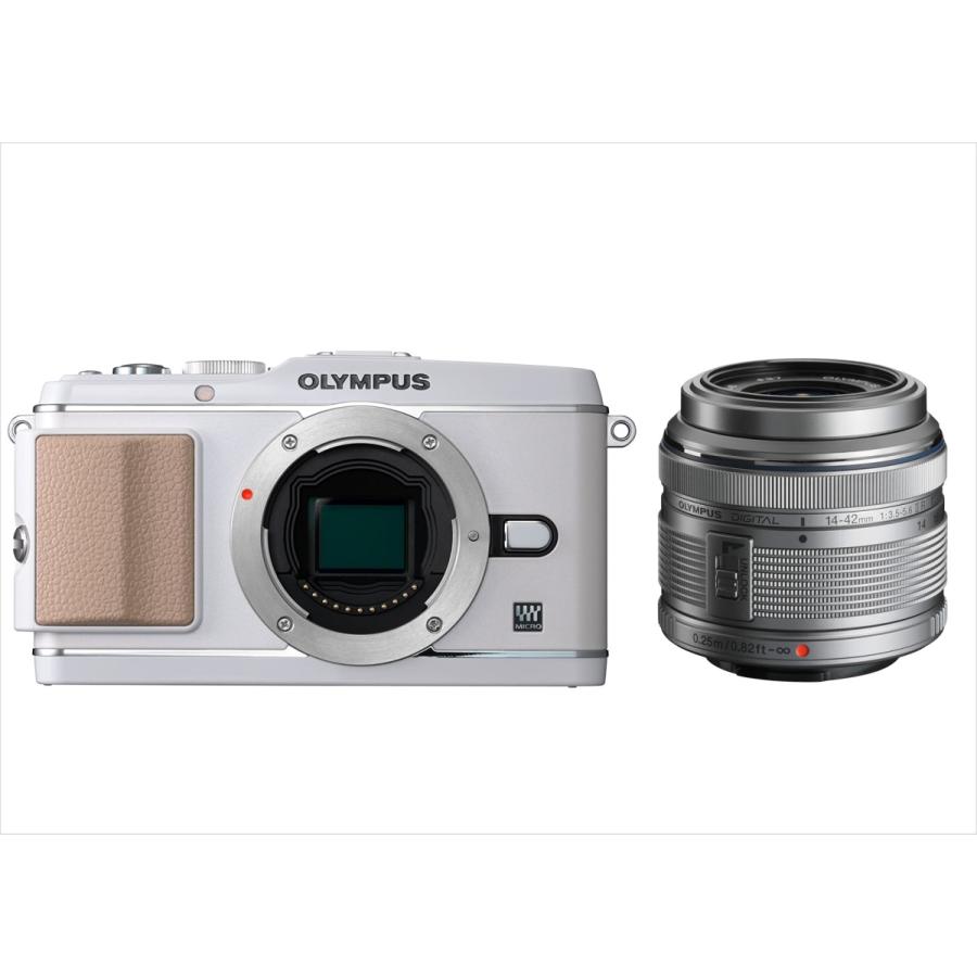 オリンパス OLYMPUS E-P3 ホワイトボディ 14-42mm レンズセット ミラーレス一眼 中古 カメラ