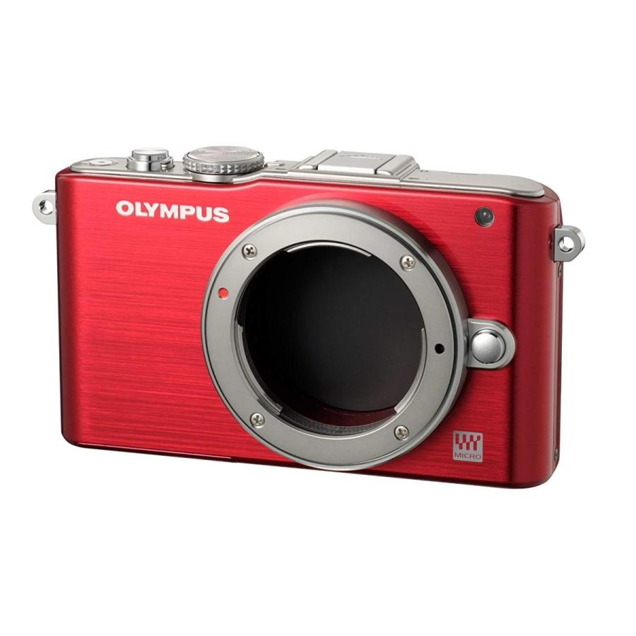 OLYMPUS PEN Lite E-PL3 ダブルズームキット レッド OLYMPUS Pen Lite E-PL3 レッド レンズキット☆極上美品☆8GB新品SD