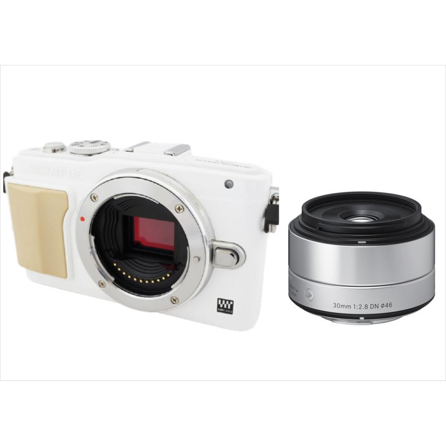 オリンパス OLYMPUS E-PL5 ホワイトボディ シグマ 30mm 2.8 単焦点