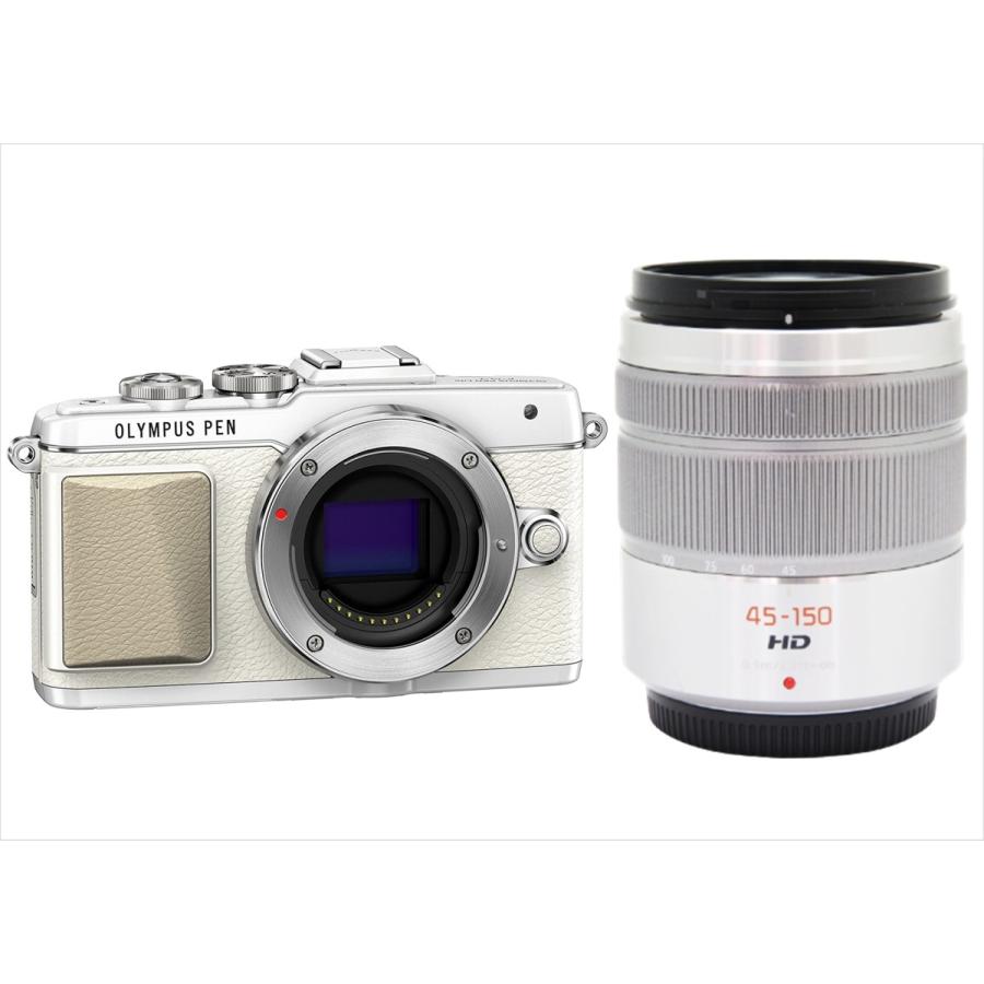 オリンパス OLYMPUS E-PL7 ホワイトボディ パナソニック 45-150mm 