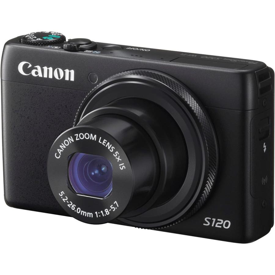 キヤノン Canon PowerShot S120 ブラック F値1.8 広角24mm 光学5倍ズーム デジタルカメラ 中古｜takaranoomise