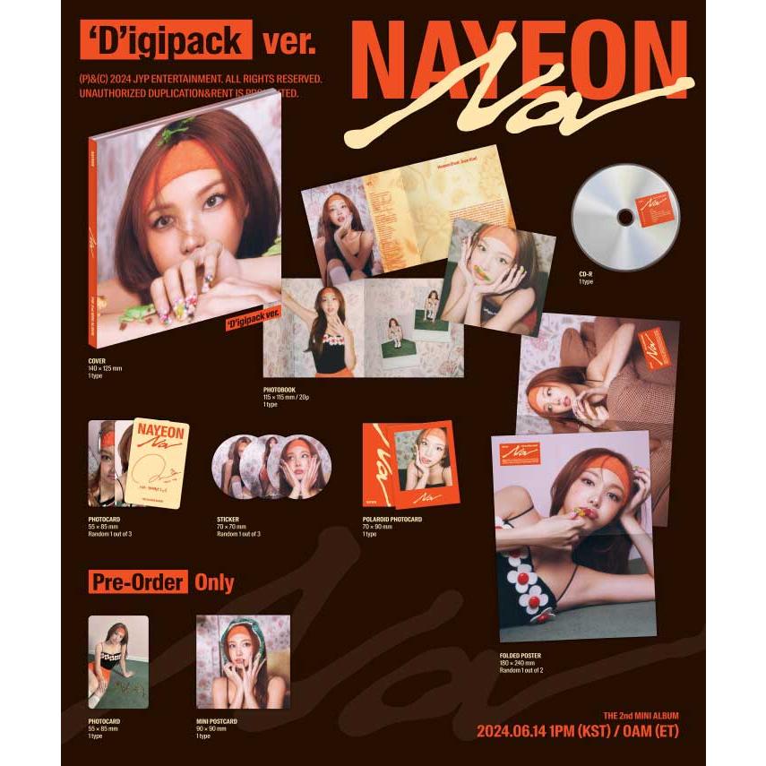 6/14 韓国発売】NAYEON ナヨン TWICE トゥワイス 2ND MINI【NA