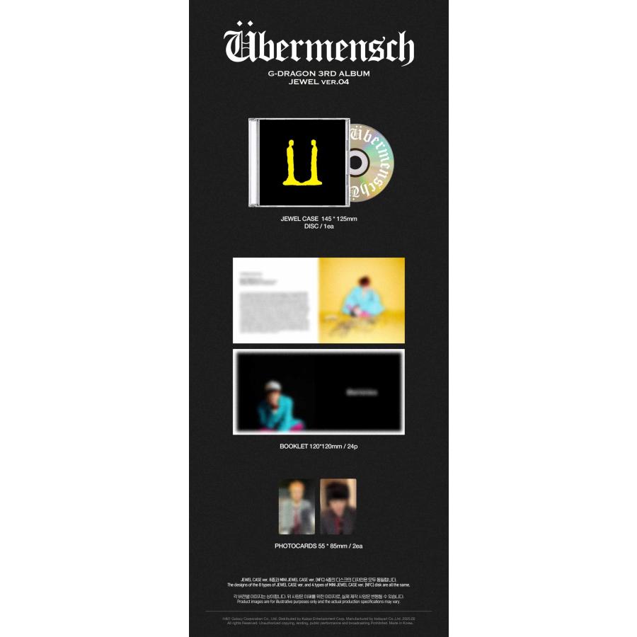 25/2/26 韓国発売】G-DRAGON ジードラゴン 3RD Ubermensch 3集 25/2/26 韓国発売】G-DRAGON ジードラゴン 3RD Ubermensch 3集