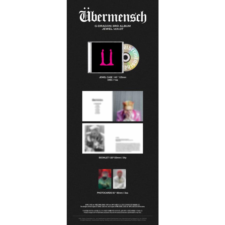 25/2/26 韓国発売】G-DRAGON ジードラゴン 3RD Ubermensch 3集 25/2/26 韓国発売】G-DRAGON ジードラゴン 3RD Ubermensch 3集