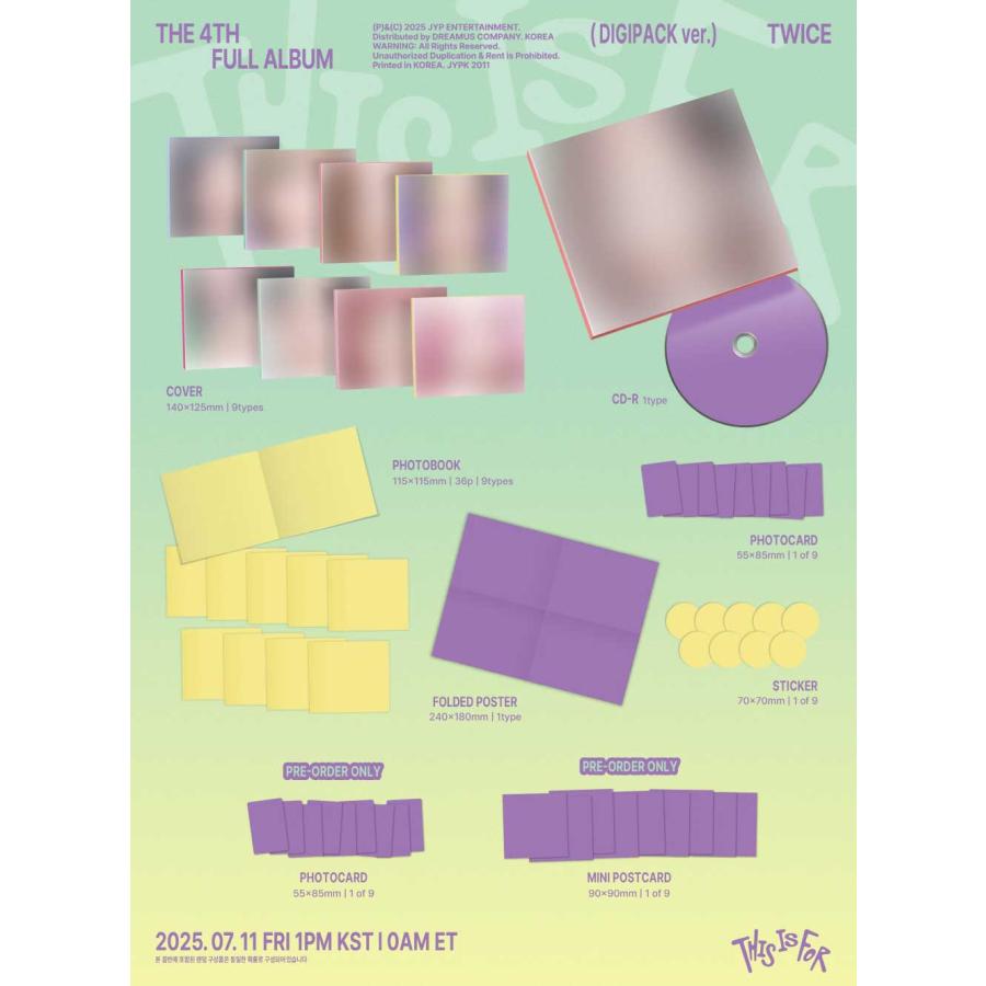 25/7/11 韓国発売】TWICE トゥワイス 4TH ALBUM THIS IS FOR