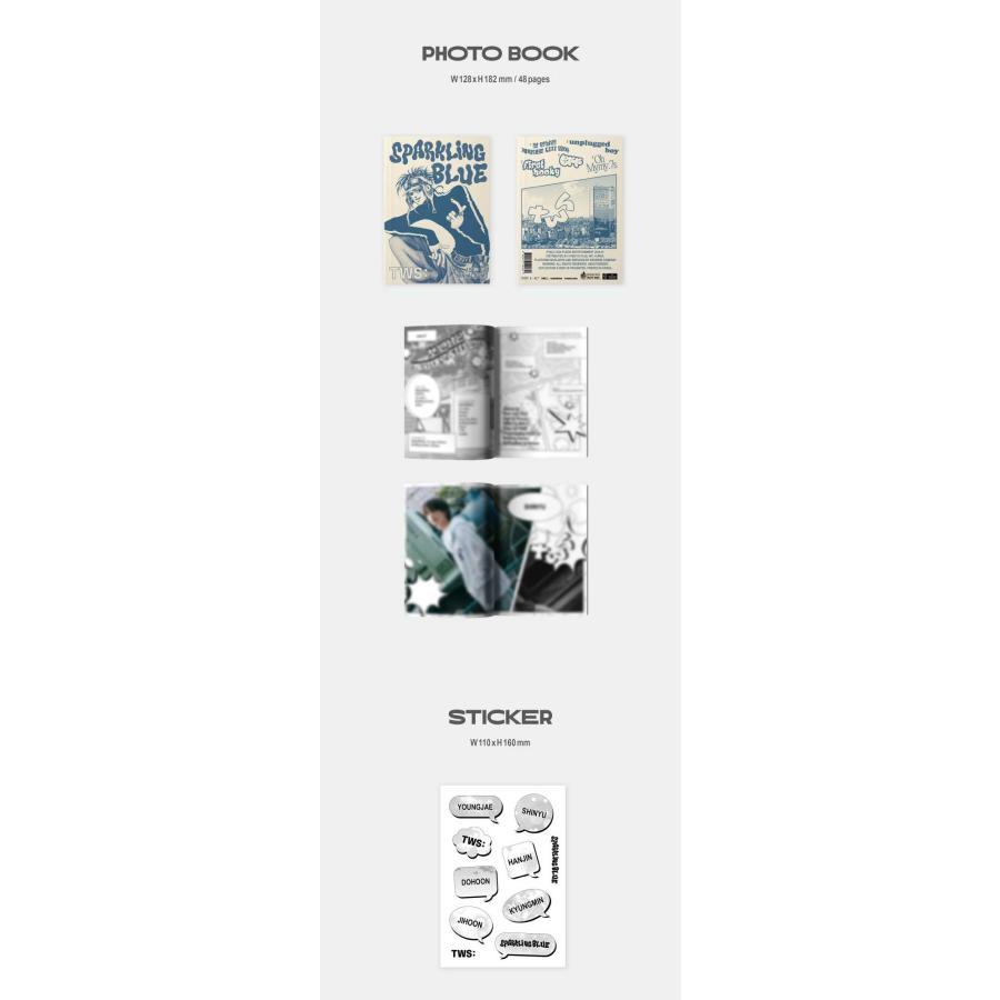 【1/22 韓国発売】TWS トゥアス 1ST MINI【Sparkling Blue】Weverse Albums ver. 1集 ミニ SEVENTEEN セブンティーン 弟分 後輩 韓国音楽 送料無料｜takaranoshima｜03