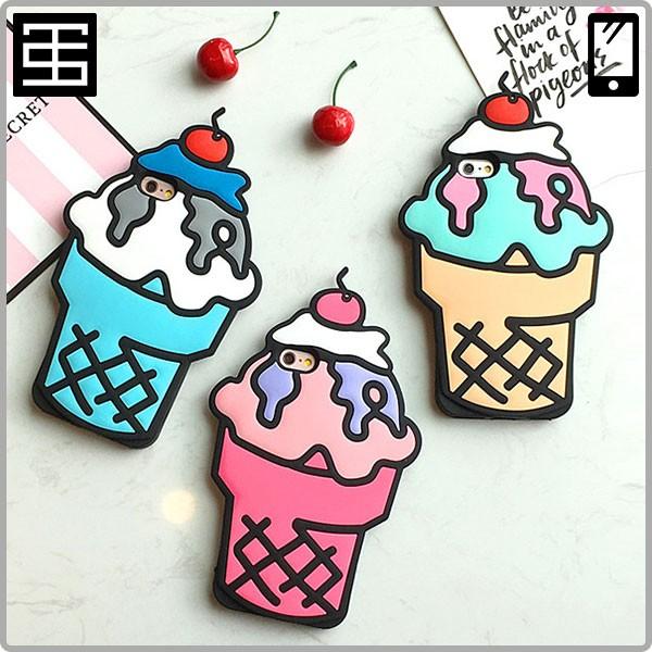 アイフォン ケース カバー スマホ ケース softcream icecream sweets iPhoneケース ソフトクリーム アイスクリーム スイーツ 可愛い 立体的｜takaranoshima