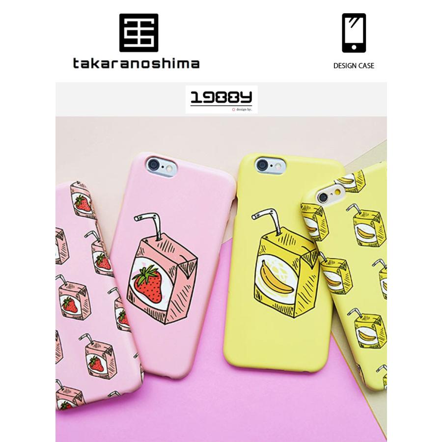 1988y iPhone design case banana strawberry milk iPhoneケース バナナミルク ストロベリーミルク バナナ 牛乳 いちご 牛乳 アイフォン ケース デザイン ケース｜takaranoshima｜02