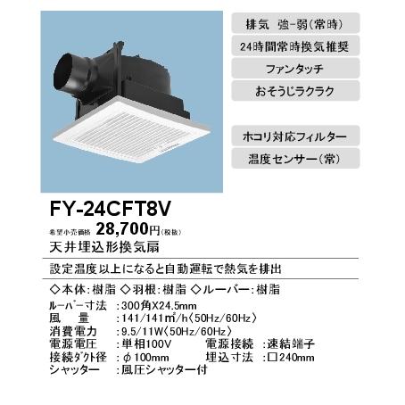 Panasonic パナソニック FY-24CFT8V 天井埋込形換気扇 ルーバー Panasonic パナソニック FY-24CFT8V 天井埋込形換気扇 ルーバー