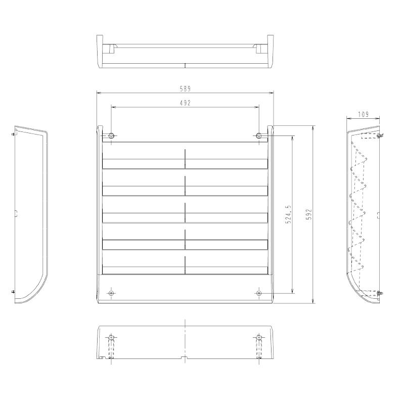 ダイキン（DAIKIN） KPW5G112 オーケー器材 室外機用 風向調整板 業務