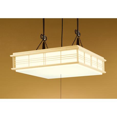 オーデリック OP252114R LED和風ペンダントライト 引きひもスイッチ付 12畳用 R15高演色 クラス2 LC-FREE 調光・調色 照明器具