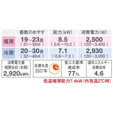 ダイキン（DAIKIN） S714ATGP-W (おもに23畳用) ルームエアコン GX
