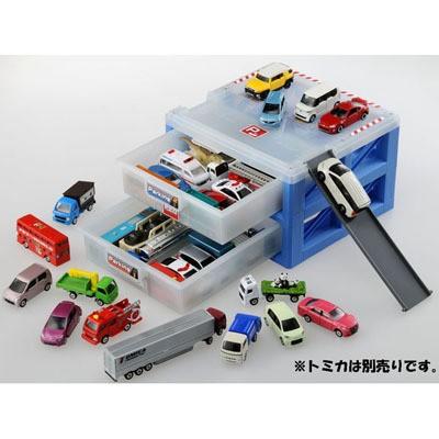 トミカディスプレイ　廃盤トミカ24台付き　レトロケース　箱付き重機トミカ24台付 タカラトミー（TAKARA TOMY） トミカワールド パーキングケース24