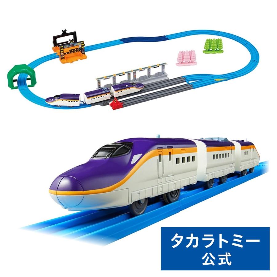 タカラトミー プラレール 連結!E8系つばさ&トミカアーチ踏切 タカラトミー プラレール 連結!E8系つばさ&トミカアーチ踏切