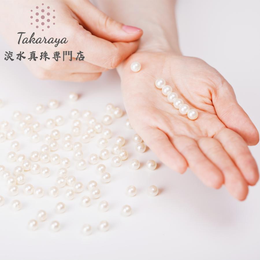 淡水パール 専門店】淡水パール パーツ 連売り 3mm 4mm 小粒 ビーズ 卸