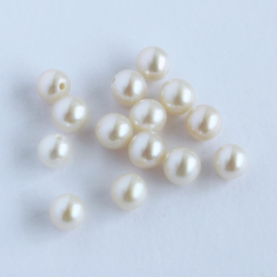 淡水パール 専門店】淡水パール パーツ ルース 6-6.5mm 丸玉 本真珠 